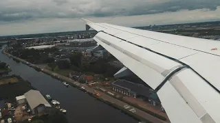 Landing at Schiphol Airport Amsterdam