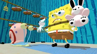 Spongebob Squarepants! - 360° - SpongeBob Lifting Weights! (First 3D VR Rehydrated Game Experience)