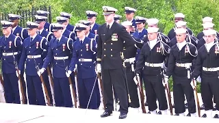 US Armed Forces Full Honors Wreath Laying Ceremony At Arlington National Cemetery