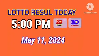 Lotto Result Today 5PM draw May 11, 2024 2D 3D PCSO#Lotto