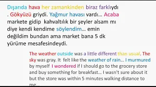 Turkish Short Stories- Reading Short Stories in Turkish- Past Simple Tense