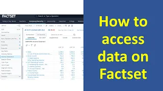 Getting data from Factset