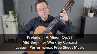 Free PDF: Prelude A Minor, Op.59 by Carcassi and Lesson for Classical Guitar