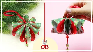 ЕЛОЧНАЯ ИГРУШКА из бумаги / Paper Christmas Ornaments / DIY NataliDoma