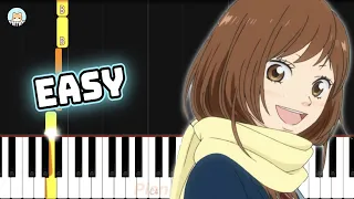 [full] Ao Haru Ride - "I Will" - EASY Piano Tutorial & Sheet Music