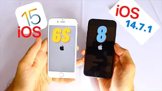 iPhone 6S  IOS 15 VS iPhone 8 IOS 14.7.1 Speed Test