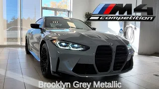 NEW ARRIVAL! 2023 BMW M4 Competition M xDrive Brooklyn Grey Metallic