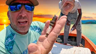 Using a Spark Plug to Catch fish with Local fisherman! {Catch Clean Cook} Curacao