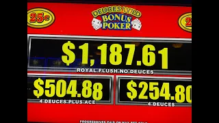 Video Poker: Deuces Wild Bonus Poker Progressive Session!