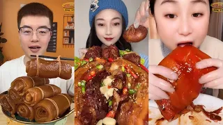 ASMR | Chinese people eat braised pork belly Chinese Mukbang #012 | Eating Pop