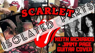 The Rolling Stones - Scarlet (Keith Richards + Jimmy Page Guitar Cover) Isolated Parts