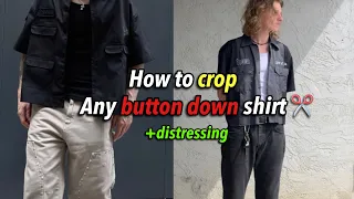 HOW TO CROP A BUTTON DOWN SHIRT | DIY CROPPED SHIRT TUTORIAL 2023