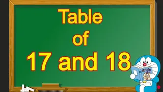 Table of 17 and 18 | Table of 17 | Table of 18 | 17 and 18 table | 17 aur 18 ka table | 17 18 Pahada
