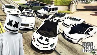 GTA 5 - Stealing Marshmello's Luxury Cars With Michael | (Real Life Cars #126)