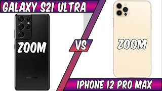 Galaxy S21 Ultra VS iPhone 12 Pro Max Which Has Better ZOOM IN VIDEO