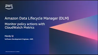 Amazon Data Lifecycle Manager (DLM) - Monitor Policy Actions with CloudWatch Metrics