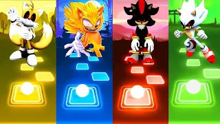 Tails Exe vs Fleetway Super Sonic vs Shadow Exe vs Heyper Sonic Exe - Tiles Hop Edm Rush