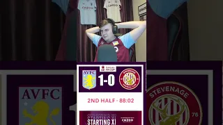 *LIVE* Reaction to Villa 1-2 Stevenage... #shorts #villa