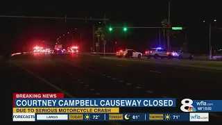 Courtney Campbell Causeway closed after serious crash