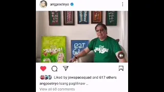 Paglilinaw from Joey De Leon (from JDL Instagram) | Hindi namin kaaway ang Showtime