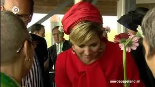 Koning Willem-Alexander en koningin Máxima op de Brouwersdam