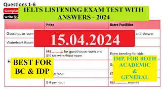 BRITISH COUNCIL IELTS LISTENING PRACTICE TEST - 15.04.2024