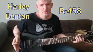 На обслуживании гитара Harley Benton R-458 BK. Maintenance of guitar Harley Benton R-458BK