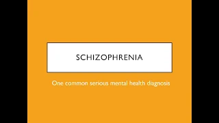 Serious Mental Health Disorders Webinar