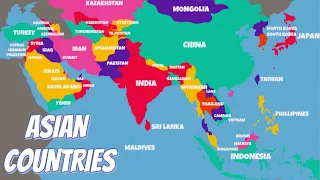 Guess The Asian Countries by  flag map | Geography Quiz Challenge