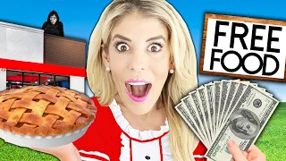 Buying A Restaurant and Giving Away Free Food For 24 Hours! (Emotional Surprise) Rebecca Zamolo