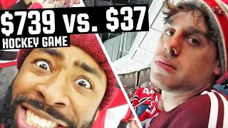 $37 vs $739 Hockey Game