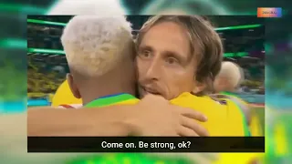 Modric consoling Rodrygo after Brazil lost to Croatia