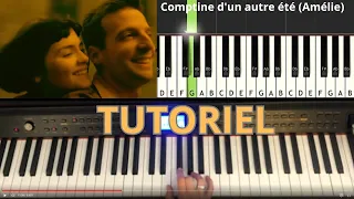 Comptine d'un autre été (Amélie) - comment jouer au piano. Piano tutoriel pour débutants, Synthesia.