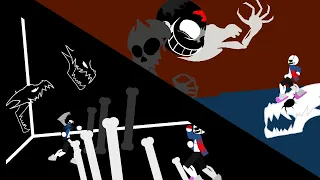 mirrored racism: dustdust sans vs last breath sans