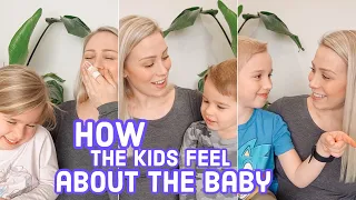 HOW THE KIDS FEEL ABOUT THE NEW BABY // 37 WEEKS PREGNANT // SIBLINGS REACT TO NEW BABY //BECKY MOSS