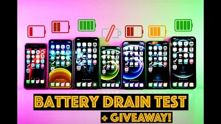 2020 iPhone Battery Drain Test - SE vs 11 vs 11 Pro Max vs 12 Mini vs 12 vs 12 Pro vs 12 Pro Max