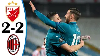 Crvena Zvezda vs MIlan 2-2 All Goals & Highlights 18/02/2021 HD