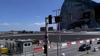 Gibraltar closes road as airplane takes off