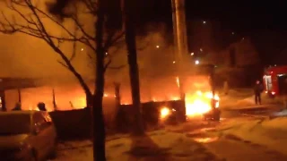 06. 01. 2017 года, в Минске загорелся рейсовый автобус. Сухарава.