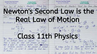 Newton's Second Law is the Real Law of Motion | Chapter 4 | Laws of Motion | Class 11 Physics