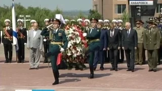 Вести-Хабаровск. Возложение цветов и венков к Вечному огню на площади Славы