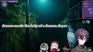 "Demon needs the help of a Demon Slayer" (Labyrinth collab- Shoto, Vox, Ike, Reimu)