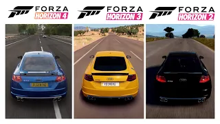 Forza Horizon 4 vs Forza Horizon 3 vs Forza Horizon 2 | Audi TT S Sound & Gameplay Comparison