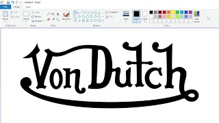How to draw a Von Dutch logo using MS Paint | How to draw on your computer