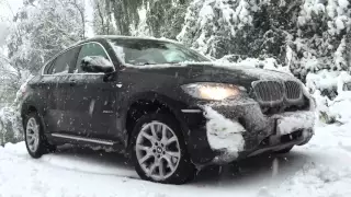 NEW VERSION BMW X6 xDrive40d vs snow and ice 20% slope INTERIEUR VIEW