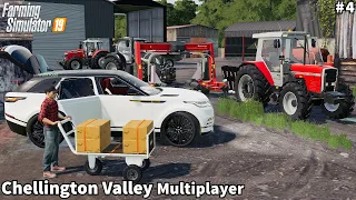 Wrapping Alfalfa Bales, Selling Eggs Feeding Animal│Chellington Valley With Season│FS 19│Timelapse#4