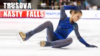 Alexandra Trusova's Falls Compilation | Трусова