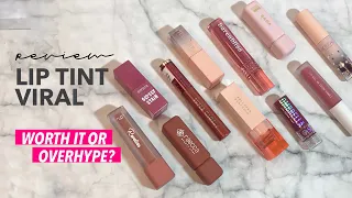 Review 11 Lip Tint Viral (swatch, stain, ketahanan) | Lazada 10th Birthday Haul