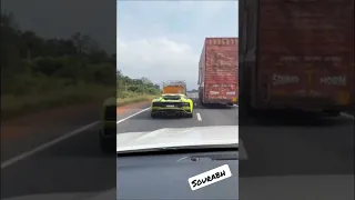 Lamborghini on highway crazy acceleration ❣️