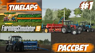 Farming Simulator 19 | Рассвет #1 Начало новой истории | Посев овса, два МТЗ 892 с СЗ 5.6 и т.д